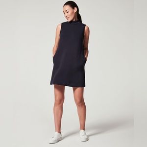NWOT Spanx Air Essentials Mock Neck Dress Navy